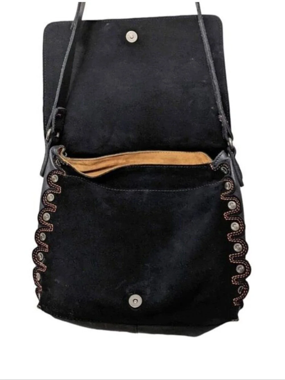 PATRICIA NASH Luca Suede Colorblock Crossbody Shoulder Bag